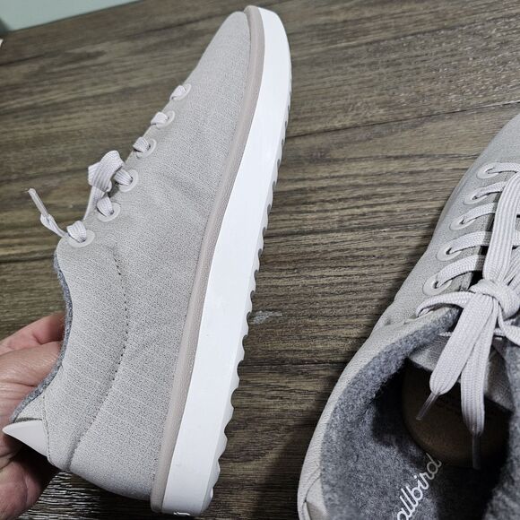 Allbirds Women's Wool Piper Woven Sneakers Pewter Grey Blizzard Sole, Size 10 - Picture 10 of 10